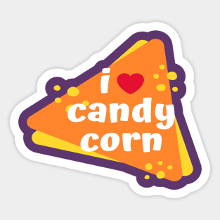 Halloween gift - I love candy corn Sticker